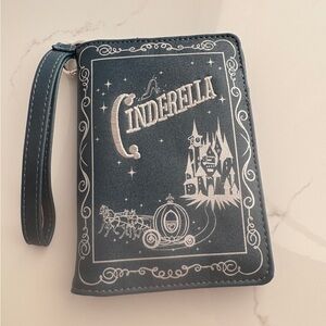 Disney x Danielle Nicole Cinderella Passport Case and Wallet Blue Faux Leather